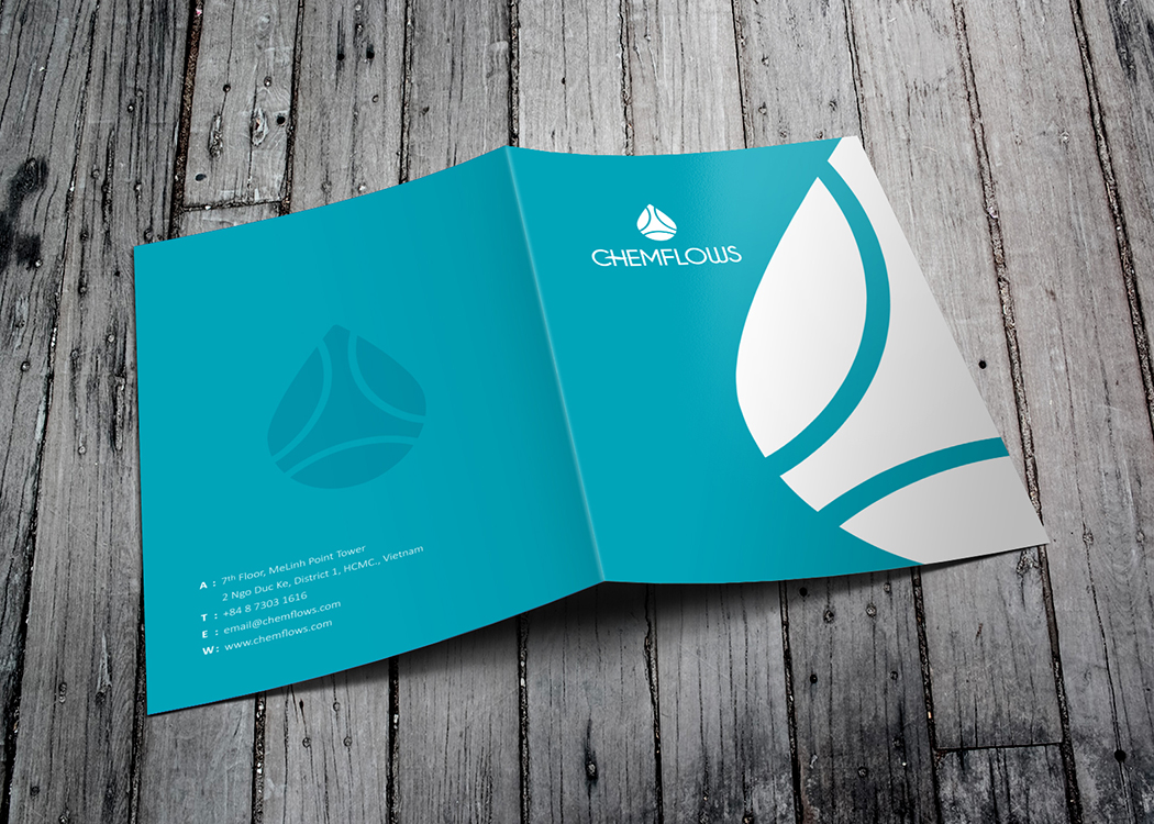 CHEMFLOWS - Thiết kế logo và nhận diện thương hiệu công ty hoá chất CHEMFLOWS